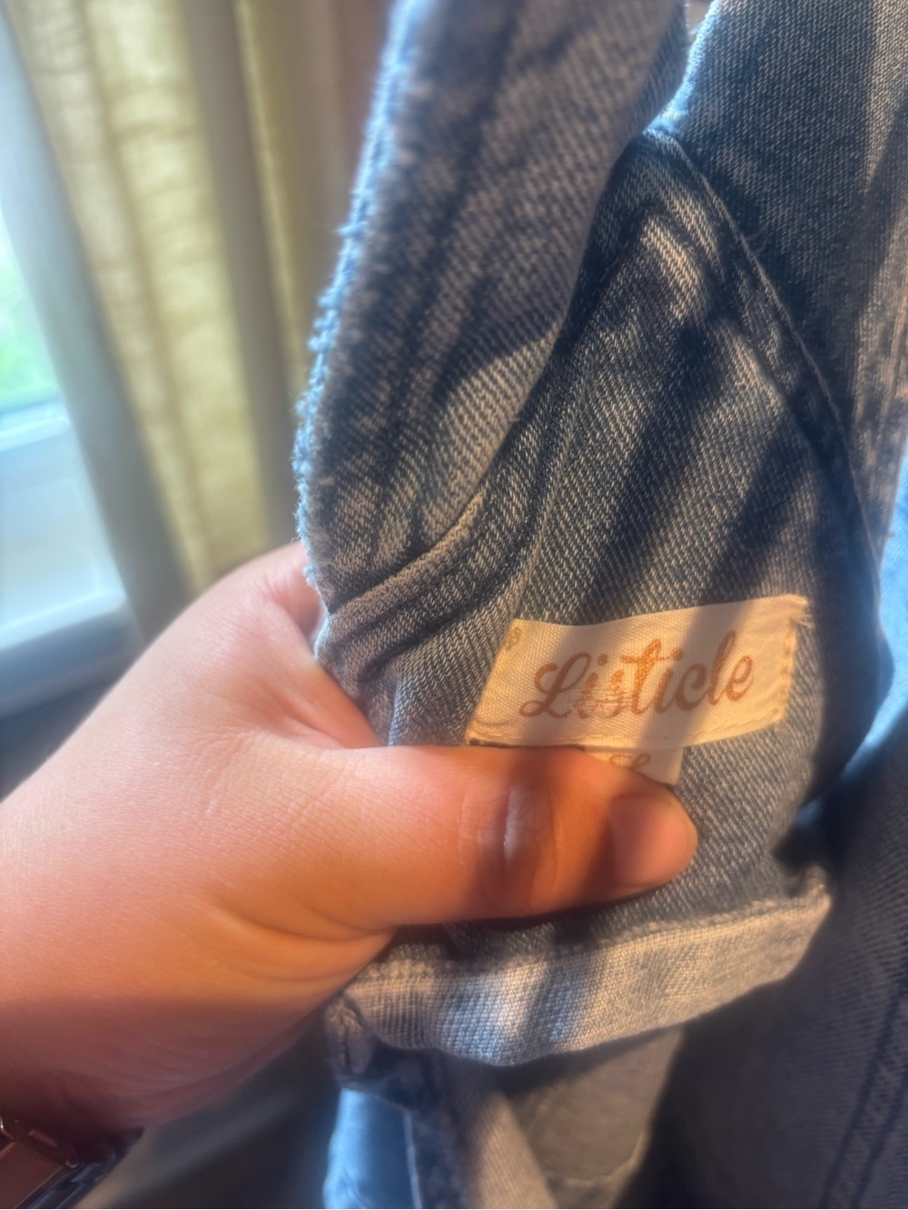 Listicle Light Wash Wide Leg Overalls - Picture 4 of 4